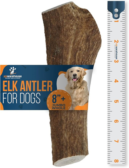 Elk Antlers for Dogs - Dog Antlers for Aggressive Chewers - USA Sourced Elk Antler for Dogs to Promote Oral Health - Long Lasting Antler Chews for Small, Medium, Large & XLarge Dogs