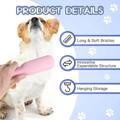 3 Pcs Dog Brushes for Grooming, Pet Hair Grooming Brush for Short Haired Cats Dogs Professional Dog and Cat Brush for Shedding Ideal for Small and Long Haired Dogs (Pink, Blue, White)