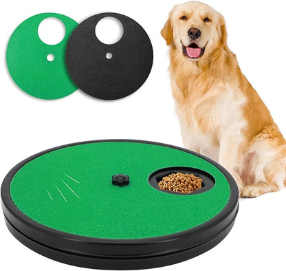 Dog Nail Scratch Board - 3 in 1 Rotatable Round Dog Scratch Pad with Treats Compartment, Stress-Free Scratch Pad Dog Nail File, Dog Scratch Board for Nails (Green), Large