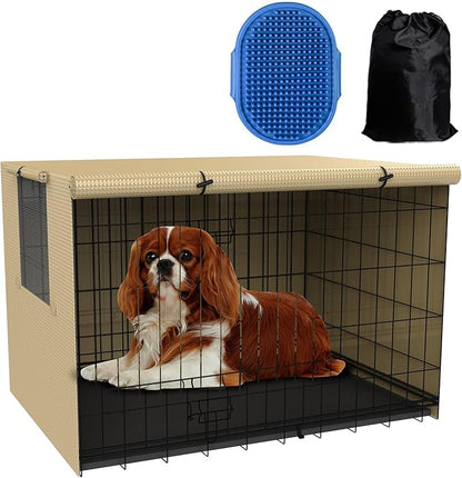 Dog kennel cover,Crate covers for dog cages,Crate cover 24 30 36 42 48-inch,Dog cage cover,Waterproof dog crate cover,Dog kennel cover,Dog Enclosure Covers,Dog crate covers large and small (24-Inch)