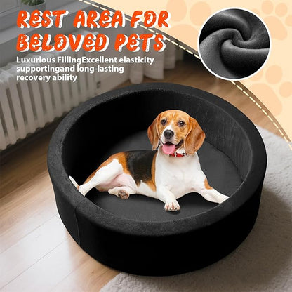 Pet Beds, 27.5 Inch Round Foam Sof Dog Bedsï¼_uitable for Small Dog & Cat Play in The Ball Pitï¼_lack - Ideal for Puppies and Kittensï¼_alls Not Includedï¼...