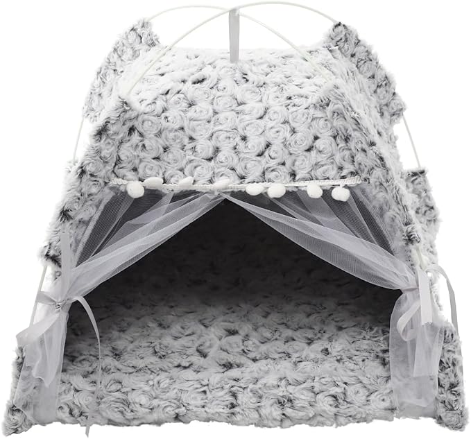 POPETPOP Small Kennel House Pet Tent Cat Nest Pet Bed Dog House Indoor Dog Kennel Indoor Pet Teepee Washable Dog Bed Cat Rest Tent Cat Tent Kitten Puppy House Dog Tent Decorate Cloth