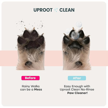 Uproot Clean Dog Paw Cleaner - No-Rinse Paw Cleaner for Dogs - Easy Dog Paw Washer with Bristle Brush - Fragrance-Free Dog Foot Washer for Home and On-the-Go - Hypoallergenic & Safe for All Dogs