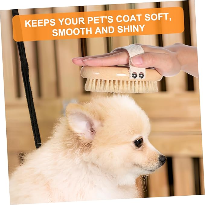 SUPVOX Short Hair Dog Brush - Pets Palm Brush with Bristles,Soft Bristle Pet Brush for Daily Grooming Cats Dogs