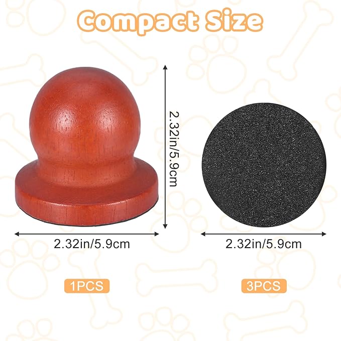 Dog Nail File Board with 3PCS Replaceable Sandpaper, Wooden Dog Nail Scratch Board Pad, Puppy Stress-Free Training Claw Care Emery Pad Treat Box Trimmers Accessories(Brown)