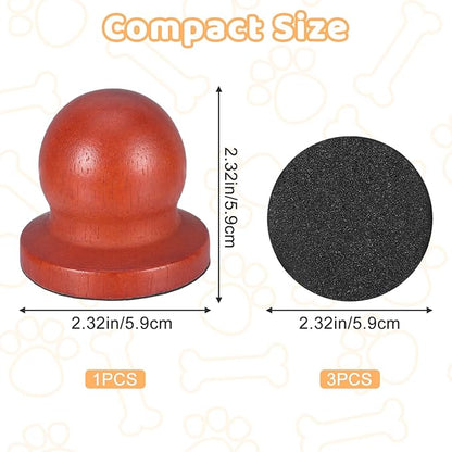 Dog Nail File Board with 3PCS Replaceable Sandpaper, Wooden Dog Nail Scratch Board Pad, Puppy Stress-Free Training Claw Care Emery Pad Treat Box Trimmers Accessories(Brown)