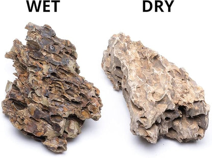 SubstrateSource Natural Stone for Aquarium, Terrarium, Paludarium, Reptile Enclosures - Set of Decorative Rocks for Landcapes, Aquascaping, Fish Tank Decor (Dragon Stone, 10 Pounds, 2-8")