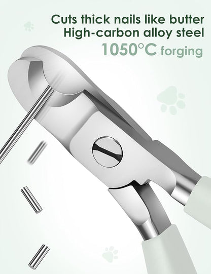 Heavy Duty Dog Nail Clippers -_uts Thick Nails Like Butter__pgraded Large Opening Professional Toenail Trimmer Razor Sharp Blade for Medium to Giant Breed (Green)