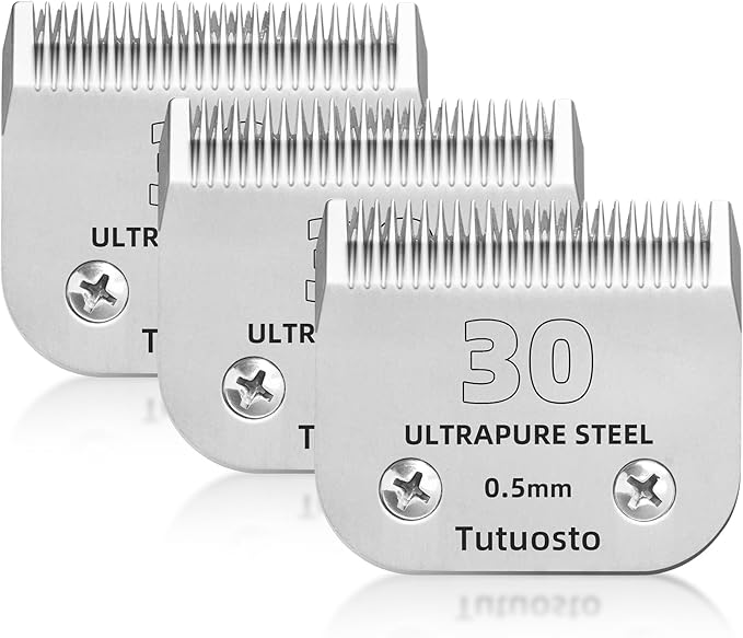 3Pack 30# Clipper Blades Pet Grooming Clipper Replacement Blades Detachable Blade Compatible with andis/wahl/Oster Dog Clippers