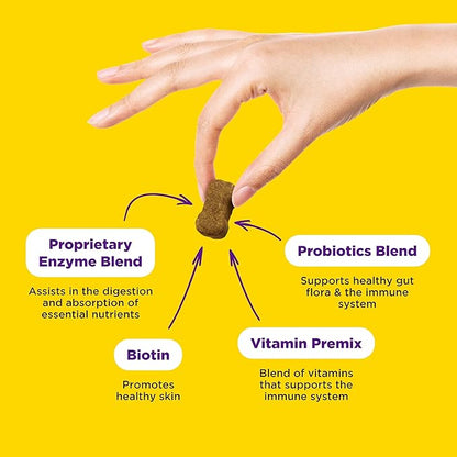 WildPaw WonderBites for Vitamins & Minerals - Essential Probiotic Supplement for Dog Care - Soft Chew Dog Multivitamin - Supports Digestive Health, Immune Health & Joint Health - 90 Soft Chews