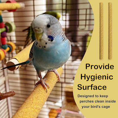 S&X Bird Perch Covers, Sand Perch Covers Sandpaper for Budgies, Canaries, Parakeets, Lovebirds and Other Small Birds (36-Pack Small 7.5" x 0.4")