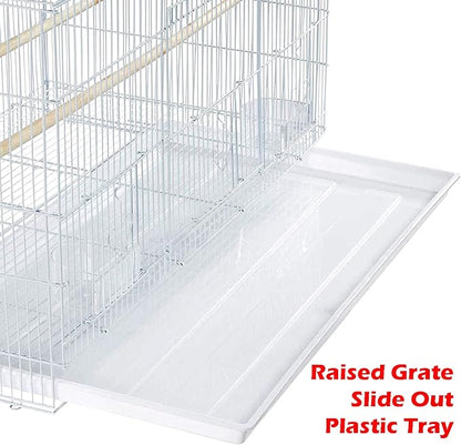 Mcage Lot of 4 Large 30" Flight Bird Breeding Cage Canary Aviary Lovebird Budgie Finch Parakeet(White)