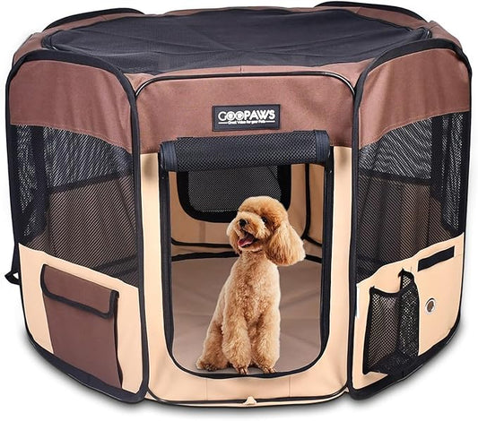 JESPET Pet Dog Playpens 36", 45" & 61" Portable Soft Dog Exercise Pen Kennel with Carry Bag for Puppy Cats Kittens Rabbits, Indoor/Outdoor Use
