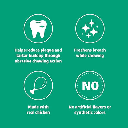 Amazon Brand - Wonder Bound Dog Dental Treats for Tiny Dogs (5-15 lbs), Real Chicken Flavor, Nubbed Texture for Plaque & Tartar Control, Freshens Breath While Chewing, 125 Count (Pack of 2)