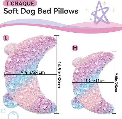 T'CHAQUE Dog Pillow Dog Calming Pillow Sleep and Glow Pillow for Dogs Anxiety Relief Cat Pillows for Indoor Cats Soft U-Shaped Pillow for Pet Dog Neck Pillow Half Donut Cuddler Sleeping Improve