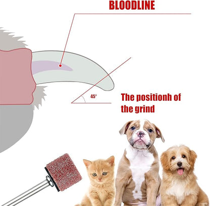 26 Pack Nail Grinder for Dogs Replacement Kit Sanding Drum Set Grit Sand Bands Shank Rotary Tool Kit Pet Nail Smoother Dog Claw Care (80#/120#)