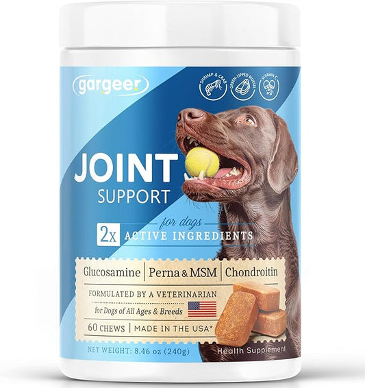 Advanced Hip & Joint Support Pro Supplement. Rich with Glucosamine, MSM & Green Lipped Mussel. For All Dog Breeds & Ages. 60 Duck Flavored Chews for Enhanced Mobility. Made in the USA, Enjoy !