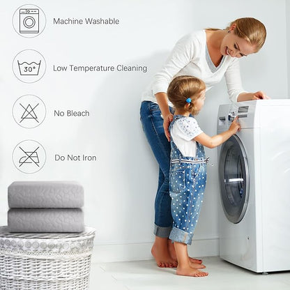 Waterproof Dog Blanket, Washable Anti-Slip Pet Couch Covers for Sofa,Pet Hair Resistant Blankets Bed Chair Furniture Couch Protector for Dogs-82x102,Lightgrey