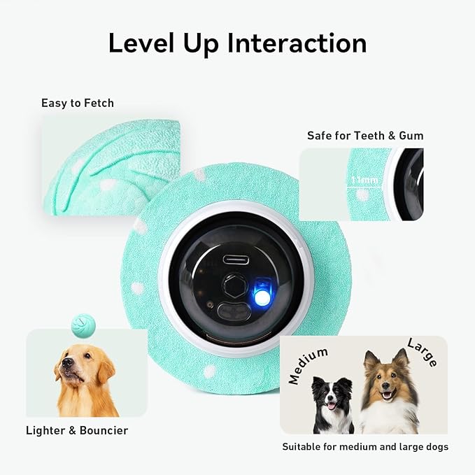 Cheerble [2025 Upgrade Smart Interactive Dog Toys,Wicked Ball AIR,3 Interactive Modes,Self Moving Bouncing Rotating Ball,E-TPU Material,IPX7 Waterproof,Active Rolling Ball for Medium and Large Dogs