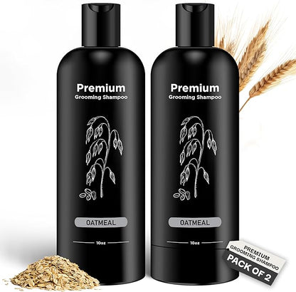 605Products - Natural Dog Shampoo for Itchy and Sensitive Skin, Puppy Shampoo and Odor Eliminator for Smelly Dogs and Puppies, Pet Shampoo and Deodorizer - Dog Bath Supplies (Oatmeal - 2 Pack)