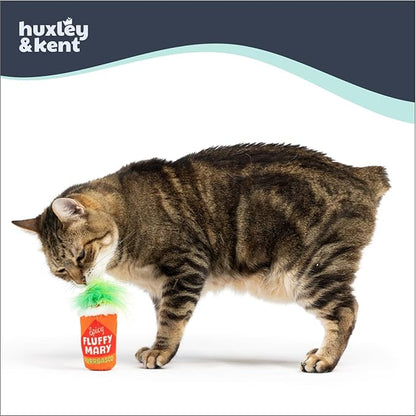 Huxley & Kent Plush Cat Toy - Interactive Catnip Toy for Cats & Kittens - Soft with Crinkle & Catnip - Fun Indoor Play - Fluffy Mary