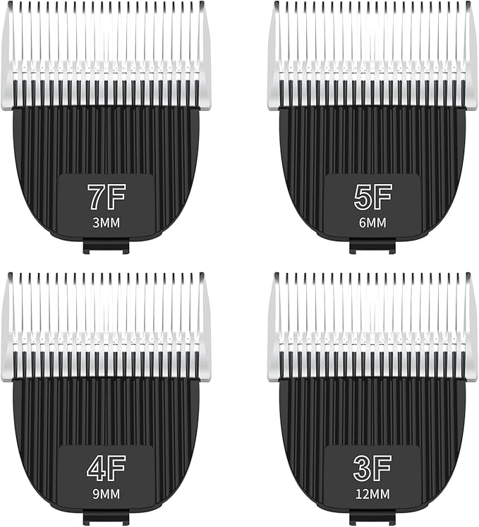3F+4F+5F+7F Flash Clipper Professional Detachable Replacement Blades,Compatible with Kenchii Flash Clipper Blade,4 Pack