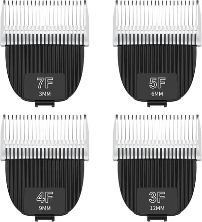 3F+4F+5F+7F Flash Clipper Professional Detachable Replacement Blades,Compatible with Kenchii Flash Clipper Blade,4 Pack