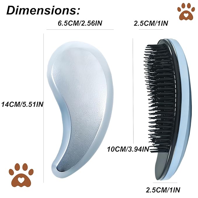 Puppy Brush, Soft Dog Brush for Grooming, Puppy Hair Remover Brush Comb, Grooming Tool for Poodles,Teddy, Yorkies, Maltese, Shih Tzu, Chihuahua, Gradient blue