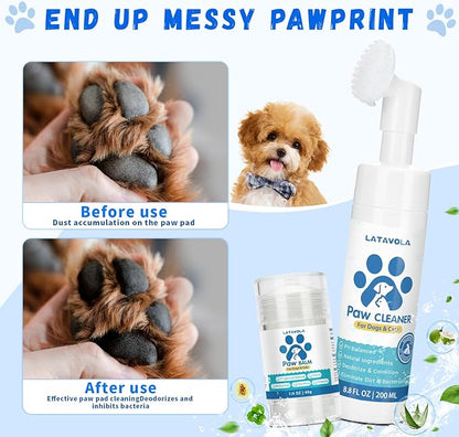 Dog Paw Care Kit- Dog Paw Cleaner for Dogs Large Medium Small XL Breed Balm for Heals - Repairs & Restores Dry - Cracked Paws & Nose Protector for Pet Foot Washer