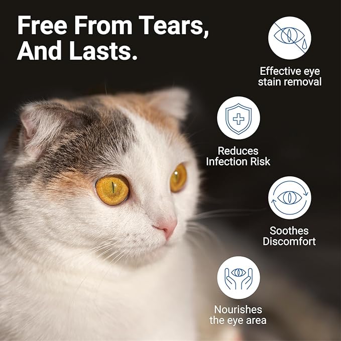 Dog Eye Wipes, Pet Wipes for Tear Stain Remover, Gentle Lavender Eye Wash Pads for Pet Eye Infection, Travel & Daily Grooming Wipes for Pet Eye, Face, Discharge & Crust, 100ct