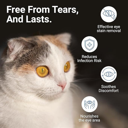 Dog Eye Wipes, Pet Wipes for Tear Stain Remover, Gentle Lavender Eye Wash Pads for Pet Eye Infection, Travel & Daily Grooming Wipes for Pet Eye, Face, Discharge & Crust, 100ct