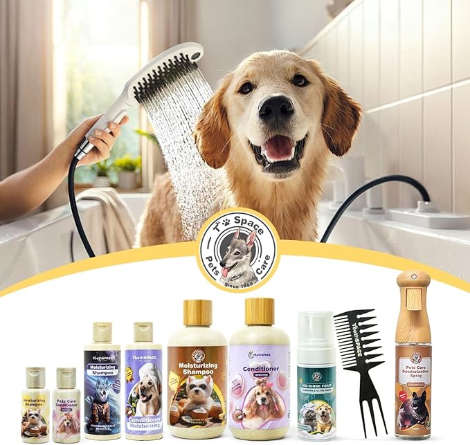 Dog Shampoo and Conditioner, Dog Hypoallergenic Shampoo for Dog Sensitive Skin and Dog Itching Skin Relief, Dog Shampoo for Smelly Dogs, Balance The Ph of Your Dog's Skin（Net 2.03 FLOz ）