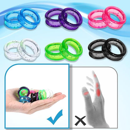 12Pcs Soft Silicone Scissors Finger Ring, Thumb Insert Protection Accessory for Animal Hair Shears, Professional Barbers