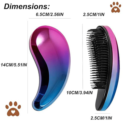 Puppy Brush, Soft Dog Brush for Grooming, Puppy Hair Remover Brush Comb, Grooming Tool for Poodles,Teddy, Yorkies, Maltese, Shih Tzu, Chihuahua, Gradient color