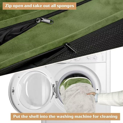 Orthopedic Dog Beds Extra Large, XL Dog Bed, Waterproof Dog Bed with Bolster, Washable Dog Bed Sofa with Removable Cover & Non-Slip Bottom(X-Large,Light Green)