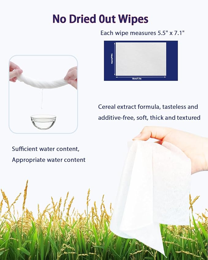 Dog Wipes for Paws and Butt  4 Pack (320 Ct) Unscented Pet Wipes for Dogs & Cats  Extra Thick, Hypoallergenic & Lint-Free Cleaning Wipes for Face, Ears, and Sensitive Areas  Travel & Home Use