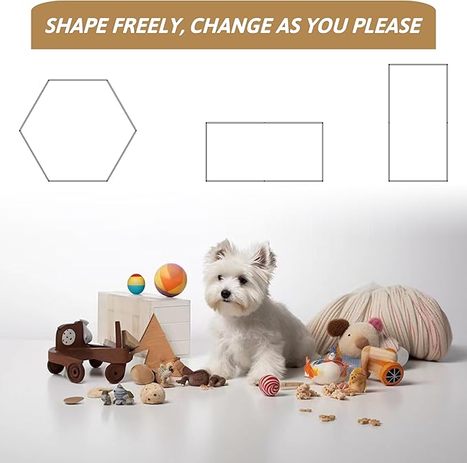 6 Panel Dog Playpen,Heavy Duty Metal Outdoor Indoor Dog Playpen for Puppies and Small Animals,Black