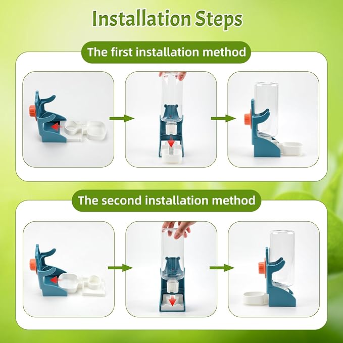Rypet No Mess Bird Water Feeder Dispenser Set Automatic Bird Feeder for Cage Transparent Food Container for Cage Acrylic Parrot Seed Feeders Accessories for Small Birds Parrot Cockatoo Canary