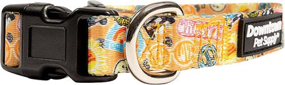Downtown Pet Supply - Best, Cute & Fancy Dog Collar - Lightweight Adjustable Dog Collar with Quick Buckle & D-Ring - Hand Wash Safe - Good Vibes - S - Small Dog Collar