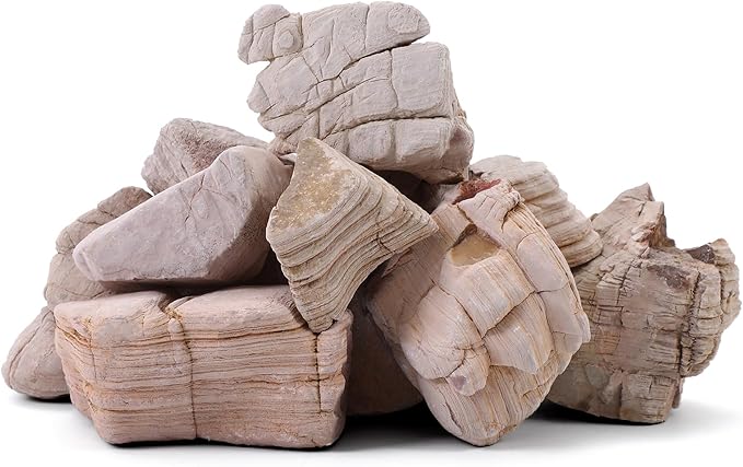 2-4 Inches Natural Pagoda Rock 10 PCS Aquarium Rocks for Aquascaping, Aquarium Landscaping, Terrariums, Fish Tank Decoration, Vivariums, Paludarium, Reptile and Amphibian Enclosures