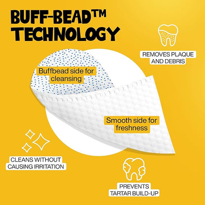 Teeth Cleaning Wipes 60 Packs - Peanut Butter Dental Wipes to Reduce Plaque & Tartar for Dogs & Cats - Pet Dental Wipes for Oral Freshness