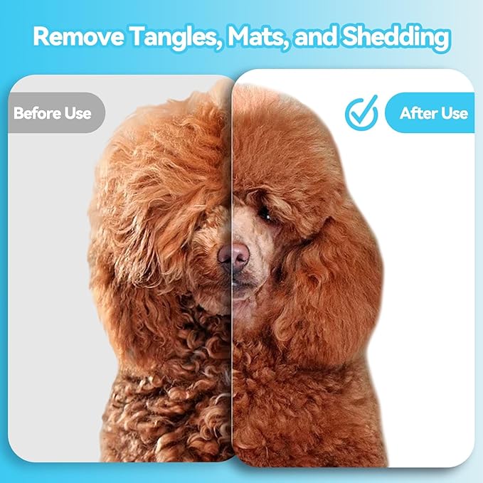 Dog Slicker Brush for Medium to Long Haired Breeds - Flexible Head - Suitable for Dogs and Cats