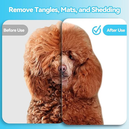 Dog Slicker Brush for Medium to Long Haired Breeds - Flexible Head - Suitable for Dogs and Cats