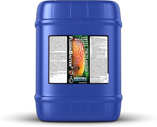 Brightwell Aquatics FlorinBacter7 Freshwater Aquarium Conditioner | Supports Biological Filtration | Removes Ammonia, Nitrite & Nitrate | Improves Water Clarity, 20L