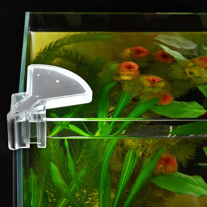 WEAVERBIRD Aquarium Light M3 Fan Shape Fish Tank LED Light 5W 12 LED Planted Clip Lamp for 4-10Inch 6mm Thick Fish Tanks