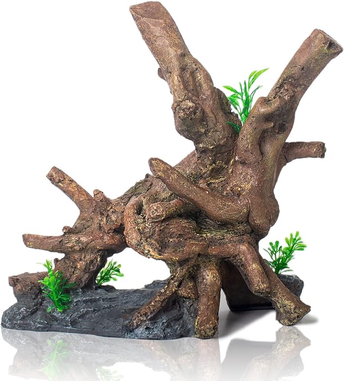 Fish Tank Decorations Aquarium Décor Resin Artificial Tree Trunk Root (H)