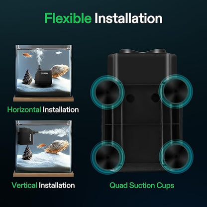 VIVOSUN 1050 GPH 100W Submersible Water Pump, Quiet Fountain Pump With 13.1 ft Head Lift, 6.6 ft Power Cord, 3 Nozzles, Tubing, & 2 Clamps, For Fish Tank, Pond, Aquarium, Hydroponics