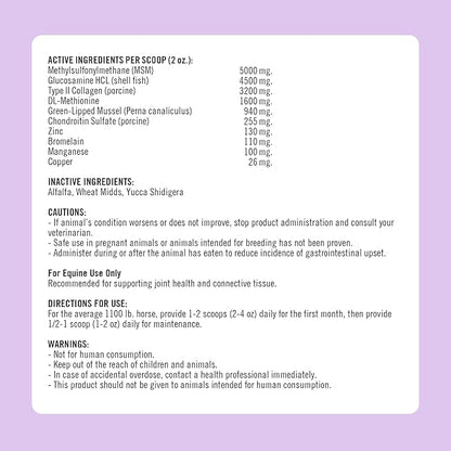 Formula 707 Joint 6in1 Equine Supplement 10 lb Bag  Support for Joint Integrity and Inflammatory Response in Horses  Green-Lipped Mussel, MSM, Glucosamine, Chondroitin & Collagen