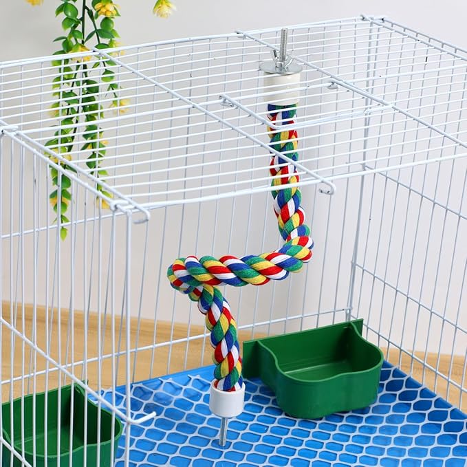 1pc Parrot Cotton Rope Chewing for Birds Climbing Rope Perch for Parrots Budgies and Cockatiels Bird Supplies for Exercise and Fun