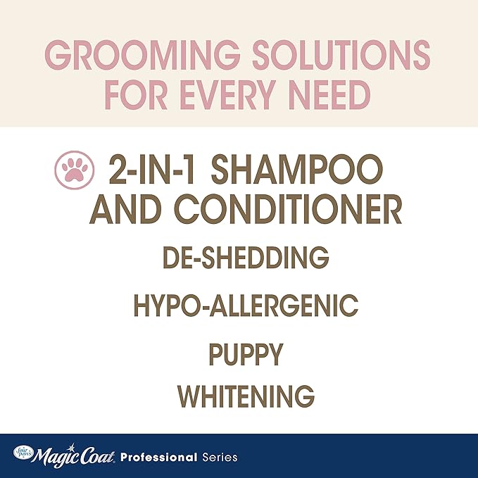 Four Paws Magic Coat Professional Series Nourishing Oatmeal 2 in 1 Dog Shampoo and Conditioner, 16 oz.